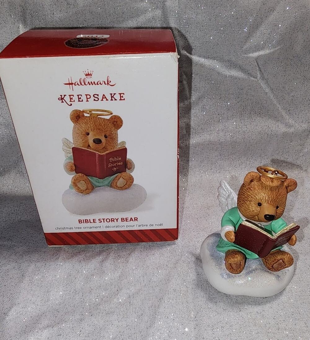 Hallmark Keepsake Bible Story Bear 2014 Christmas Ornament